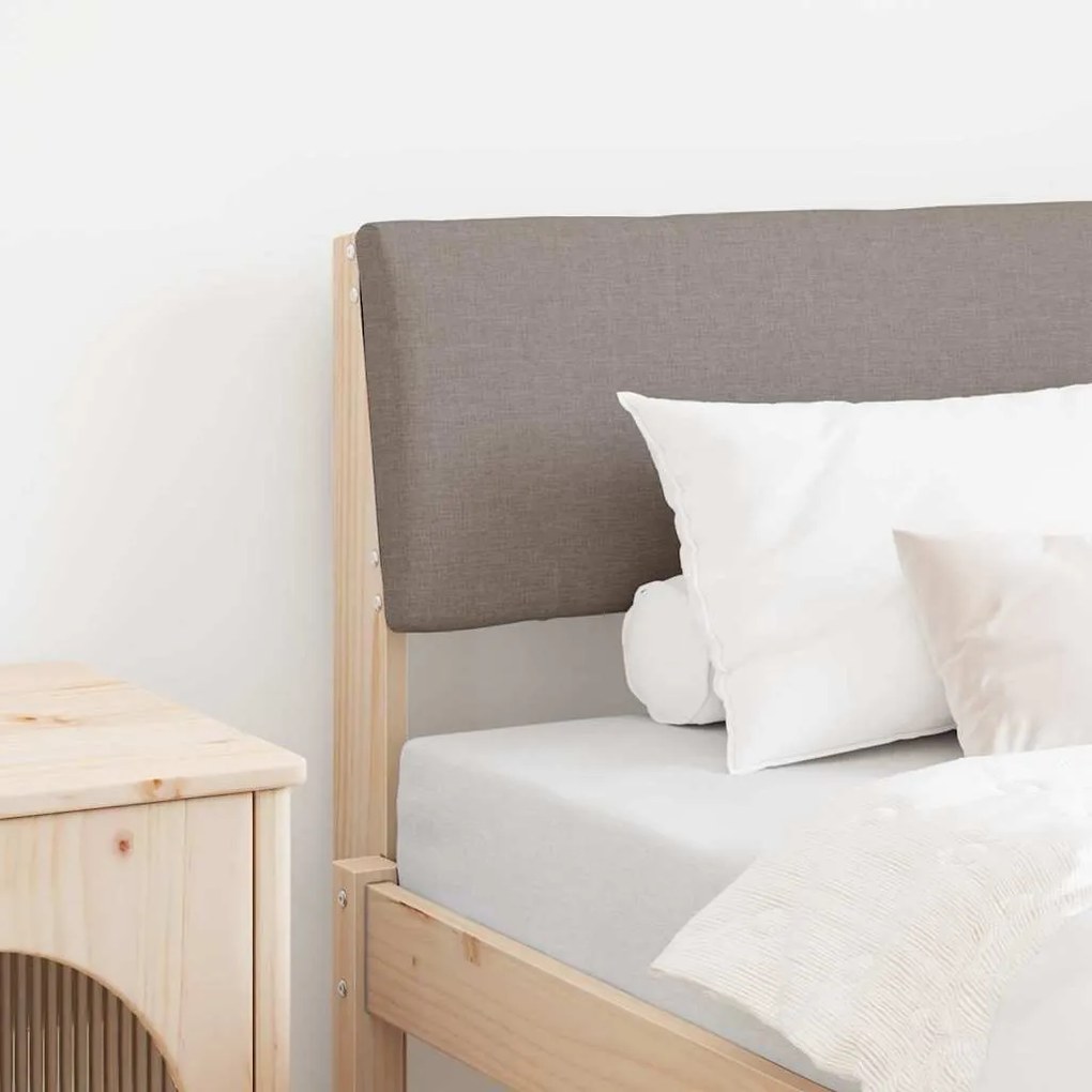 vidaXL Ταπετσαρισμένο κεφαλάρι Taupe 75 cm Στερεά ξυλεία πεύκου