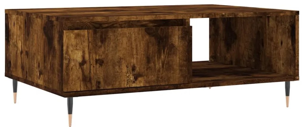 vidaXL Τραπεζάκι Σαλονιού Καπνιστή Δρυς 90x60x35εκ. Επεξεργασμ. Ξύλο