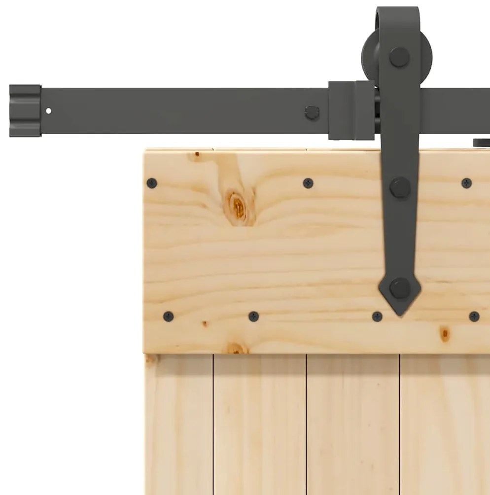 vidaXL Συρόμενη Μεσόπορτα με Μηχανισμό 100 x 210 εκ. Μασίφ Ξύλο Πεύκου