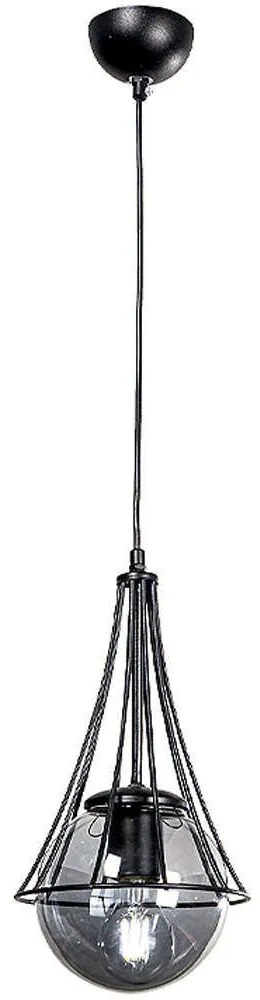 Φωτιστικό Οροφής Chavi 0124515 18x18x75cm 1xE27 60W Black Megapap Metal