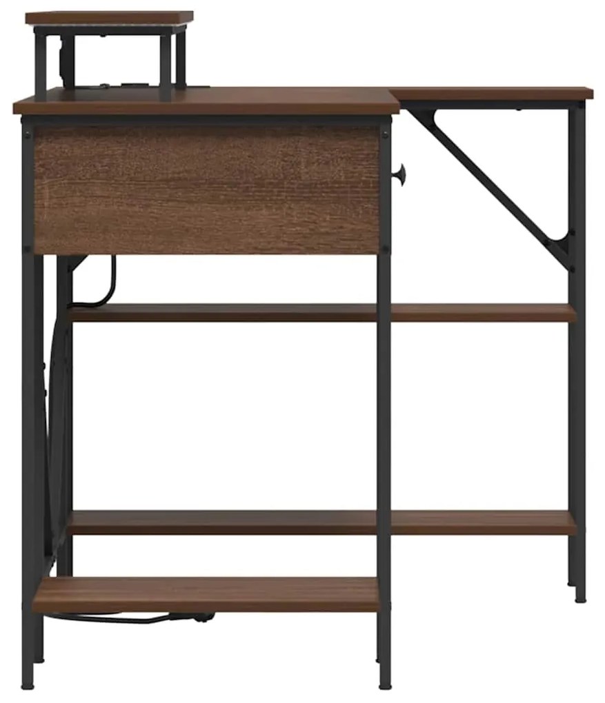 vidaXL Γραφείο Καφέ δρυς 120 x 79 x 86,5 εκ. Επεξεργασμένο ξύλο