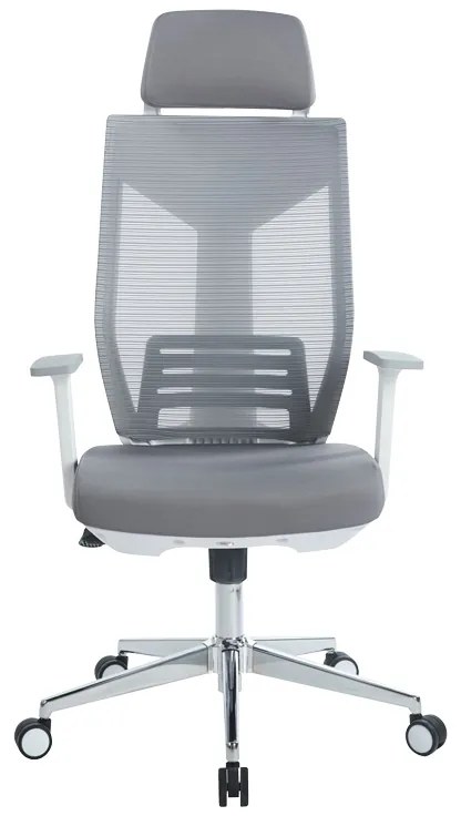 Καρέκλα γραφείου διευθυντή Commend pakoworld λευκό - γκρι