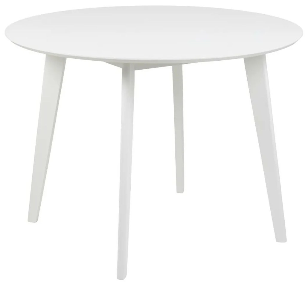 Τραπέζι Oakland 385 Άσπρο, Άσπρο, 76cm, 21 kg, Φυσικό ξύλο καπλαμά, Ινοσανίδες μέσης πυκνότητας, Ξύλο, Ξύλο: Καουτσούκ | Epipla1.gr