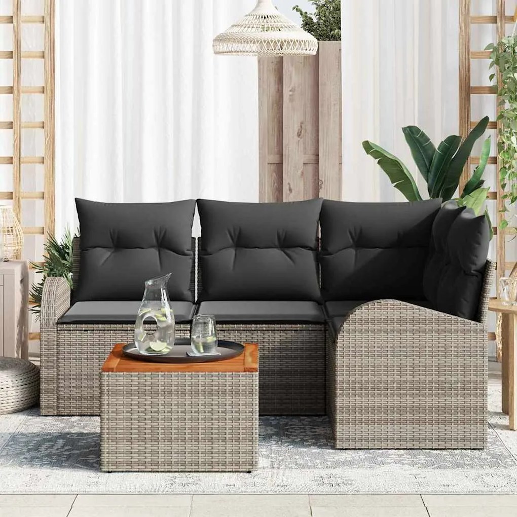 vidaXL Σετ Καναπέ Κήπου 5 pcs Γκρι