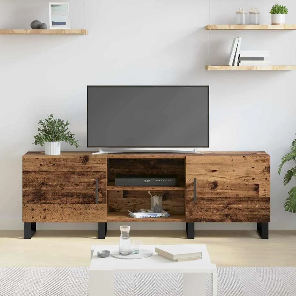 vidaXL Ντουλάπι TV με ράφι με αποθήκευση με πόρτα 150 x 30 x 50 cm Επεξεργασμένο ξύλο