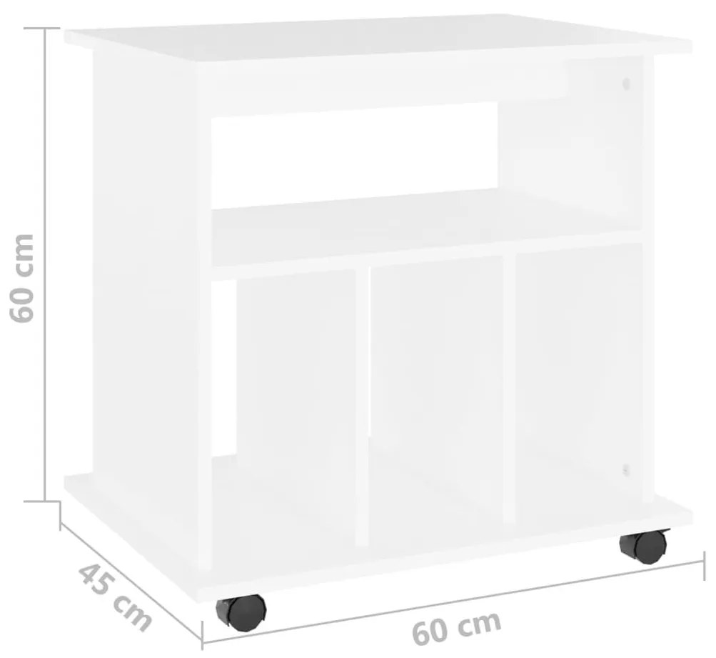 Ντουλάπι Τροχήλατο Λευκό 60 x 45 x 60 εκ. από Επεξ. Ξύλο - Λευκό