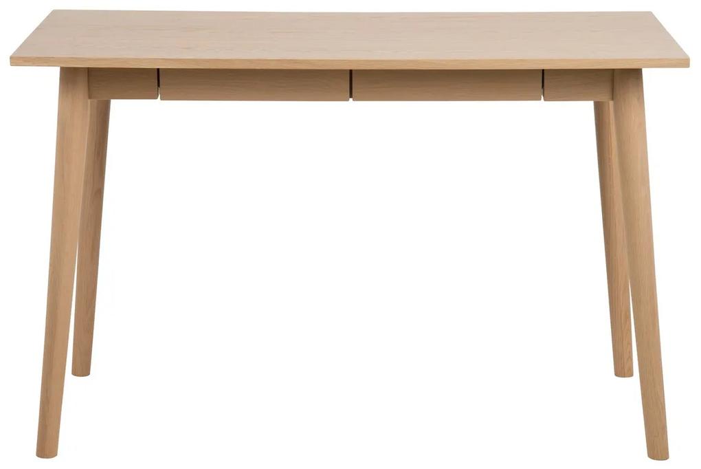 Τραπέζι γραφείου Oakland A101, 120x75x60cm, 23 kg, Ανοιχτό καφέ, Ξύλο, Πλαστικοποιημένη μοριοσανίδα, Αριθμός συρταριών: 2, Εντοιχισμένη, Με συρτάρια