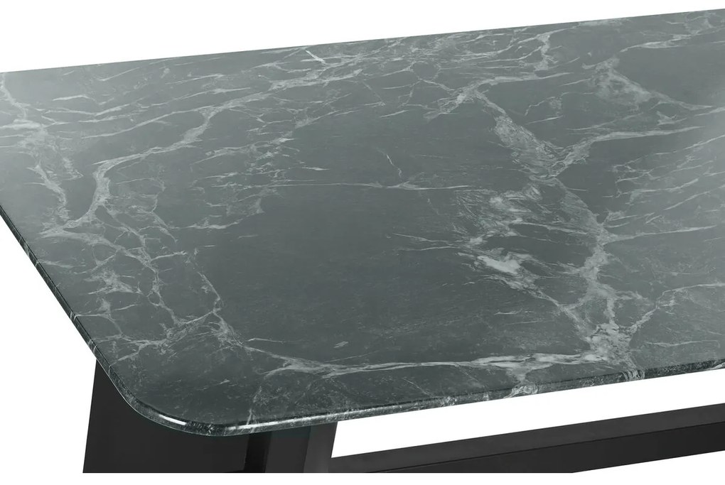 Τραπεζαρία Home ESPRIT Μαύρο Πράσινο Μέταλλο 200 x 100 x 76 cm