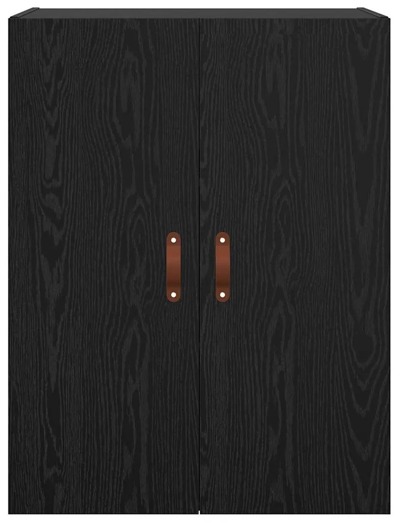 vidaXL Τοίχου Ντουλάπα Επιτοίχιο 2 pcs Μαύρη Οξυά 69,5 x 34 x 90 εκ.