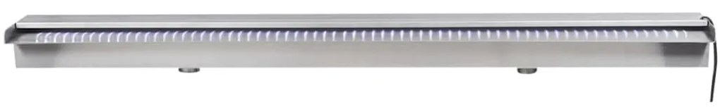 vidaXL Σιντριβάνι Καταρράκτης Πισίνας με LED 110εκ από Ανοξ. Ατσάλι