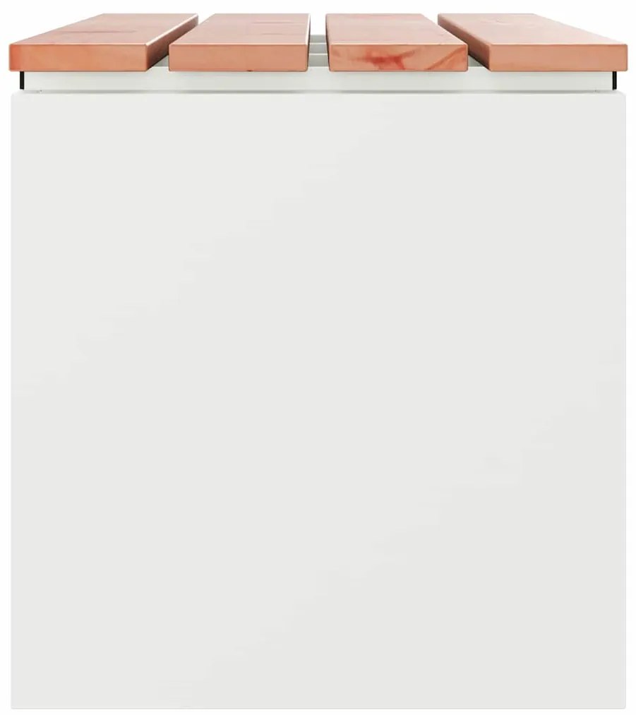 vidaXL Παγκάκι κήπου Λευκό 100 x 40 x 43 εκ Ατσάλι