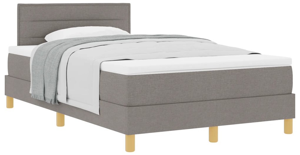 vidaXL Κρεβάτι Box Spring με Στρώμα Ταπ 120x200 εκ. Ύφασμα
