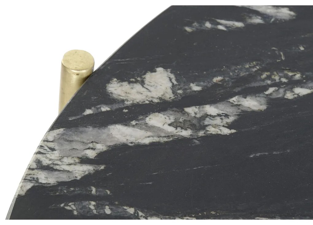 Τραπεζάκι Καφέ DKD Home Decor 81 x 81 x 44 cm Μάρμαρο Σίδερο