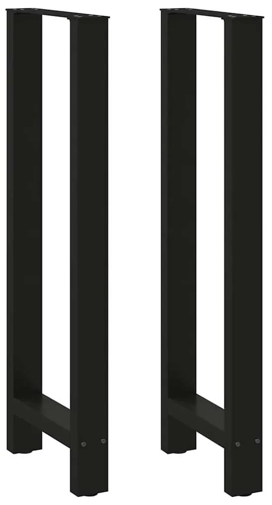 Πόδια Τραπεζιού Μπαρ 2 τεμ. Μαύρα 50x(110-111) εκ. Ατσάλι