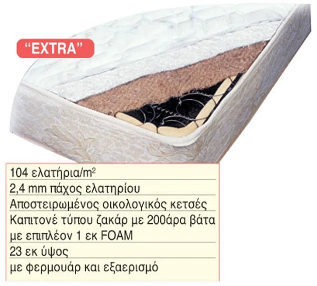 Στρώμα Extra 38-0104 190X110X20 cm  Semi-double