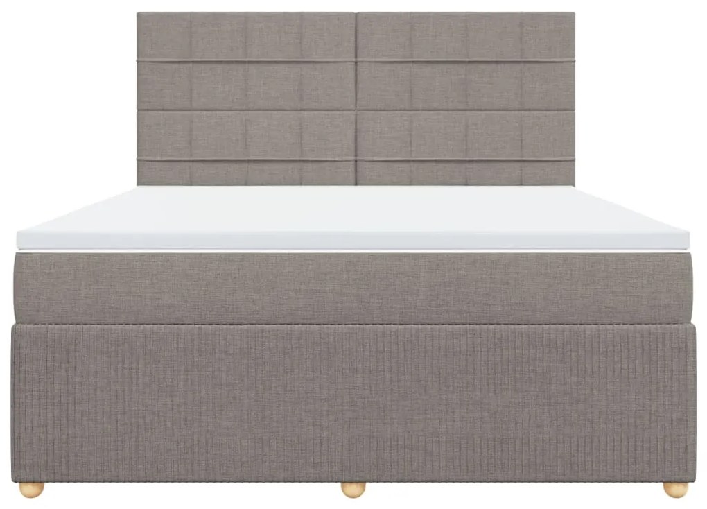 ΚΡΕΒΑΤΙ BOXSPRING ΜΕ ΣΤΡΩΜΑ TAUPE 180X200 ΕΚ. ΥΦΑΣΜΑΤΙΝΟ 3292139