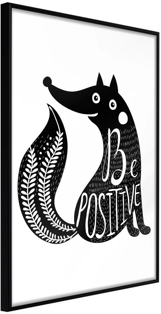 Αφίσα - Positive Fox - 20x30 - Μαύρο - Χωρίς πασπαρτού