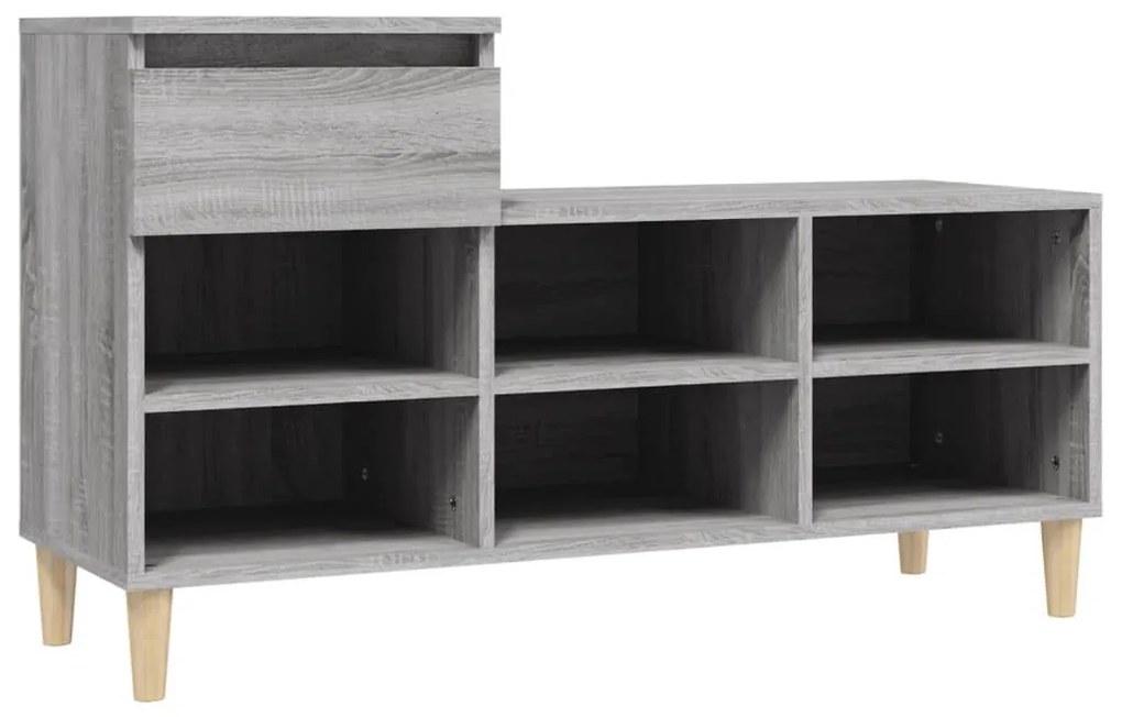 vidaXL Παπουτσοθήκη Γκρι Sonoma 102x36x60 εκ. από Επεξεργασμένο Ξύλο