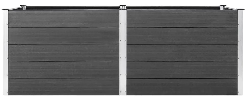 vidaXL Ζαρντινιέρα Υπερυψωμένη Γκρι 250 x 100 x 91 εκ. από WPC