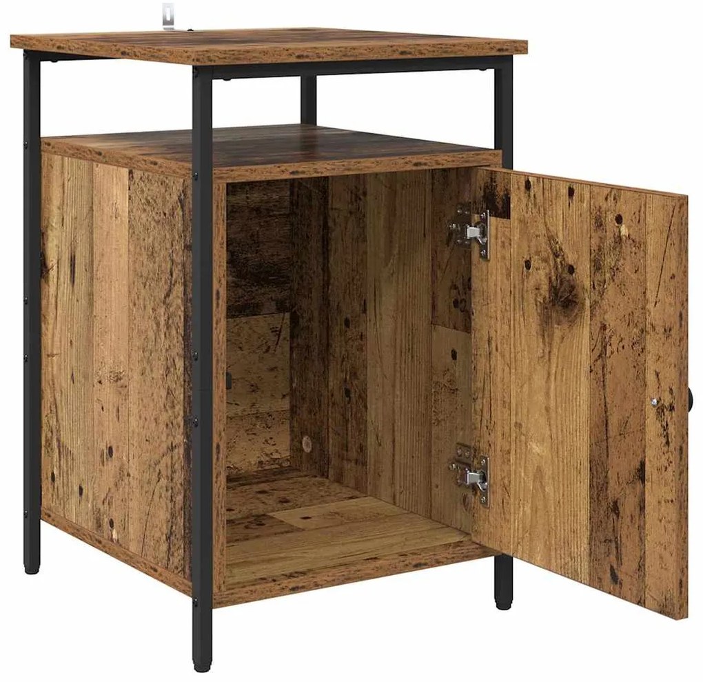 vidaXL Κομοδίνο 2 pcs Παλιό ξύλο 40 x 42 x 60 εκ. Επεξεργασμένο ξύλο