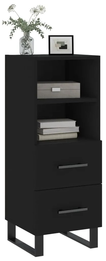 vidaXL Ντουλάπι Μαύρο 34,5 x 34 x 90 εκ. από Επεξεργασμένο Ξύλο