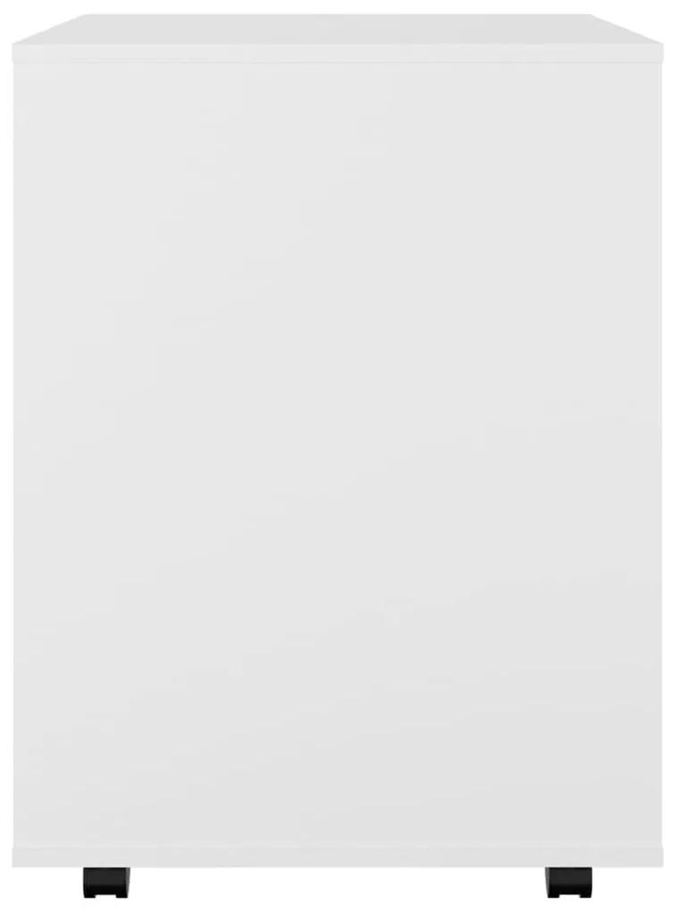 Ντουλάπι Τροχήλατο Λευκό 60 x 53 x 72 εκ. από Επεξ. Ξύλο - Λευκό