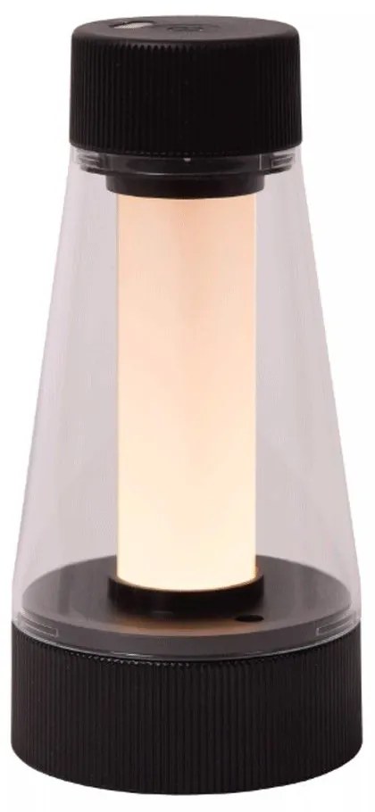 Φωτιστικό Επιτραπέζιο Lorali 45500/01/30 7,7x16cm 1,2W LED 2600K Dimmable Black Lucide
