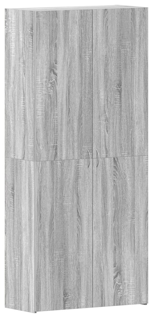 vidaXL Ντουλάπα Παπουτσιών Γκρι Σονόμα 80x35,5x180 εκ Επεξεργασμένο Ξύλο