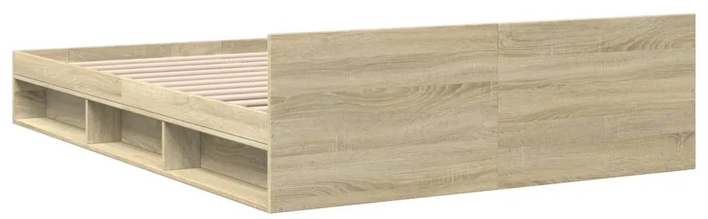 vidaXL Πλαίσιο Κρεβατιού με συρτάρια Sonoma Δρυς 140x190εκ. Επεξ. Ξύλο