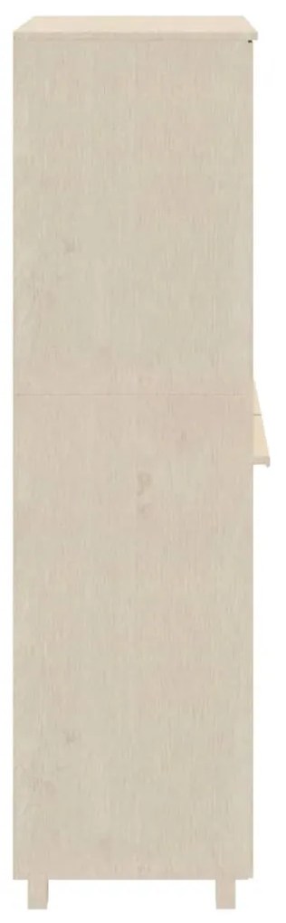 vidaXL Ντουλάπα HAMAR Καφέ Μελί 89 x 50 x 180 εκ. Μασίφ Ξύλο Πεύκου