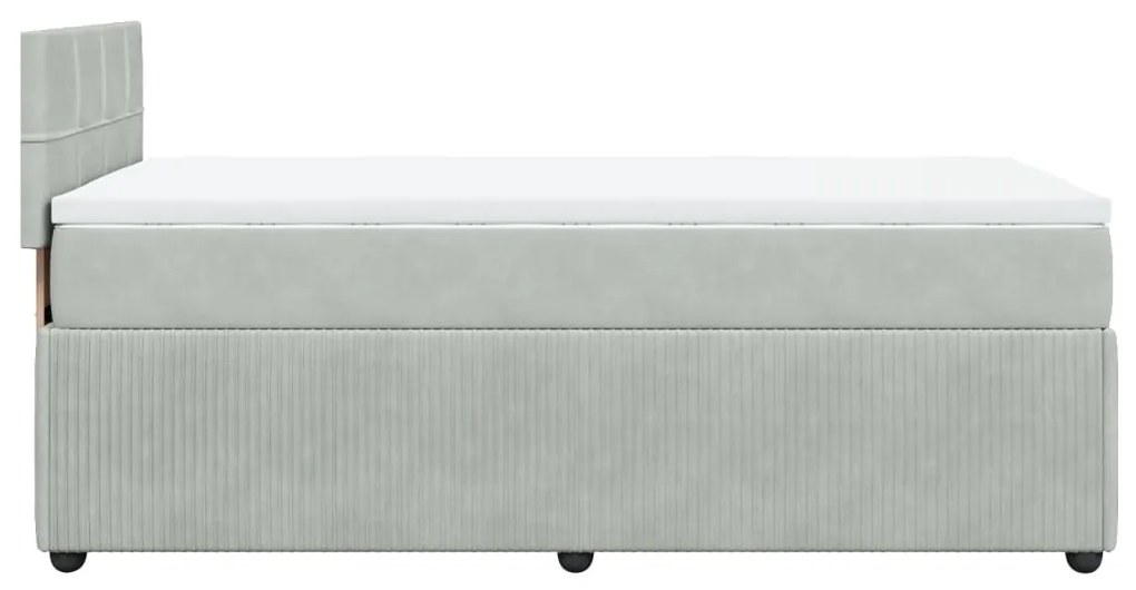 ΚΡΕΒΑΤΙ BOXSPRING ΜΕ ΣΤΡΩΜΑ ΑΝΟΙΧΤΟ ΓΚΡΙ 90X190 ΕΚ. ΒΕΛΟΥΔΙΝΟ 3289926