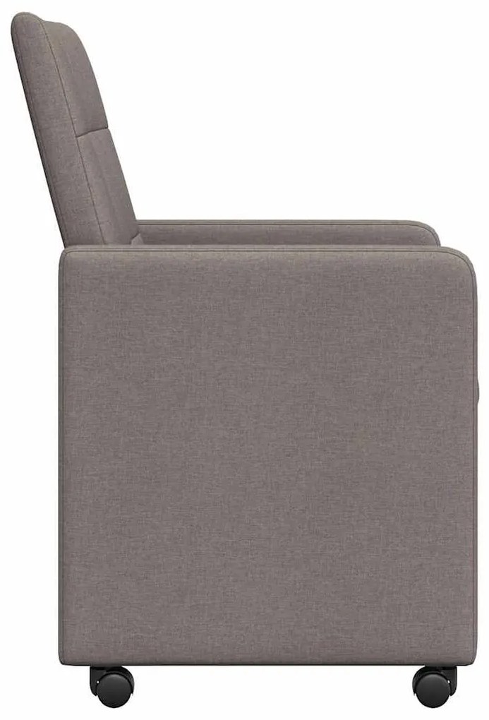 vidaXL Καρέκλες Φαγητού με Ρόδες 2 pcs Taupe 58 x 65 x 94 εκ ύφασμα