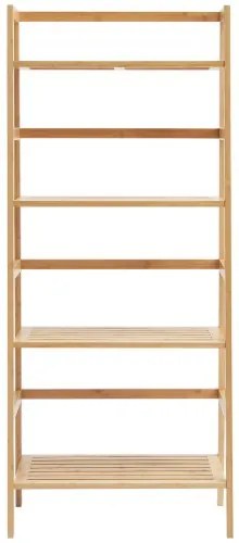 VEVOR Bamboo Bookshelf 4 Tiers Bamboo Ladder Bookshelf Trapezoid Storage Rack
