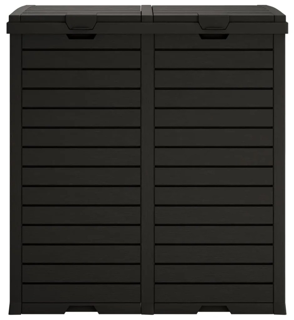 vidaXL Εξωτερικός Κάδος Απορριμμάτων Μαύρος 78x41x86 εκ Πολυπροπυλένιο
