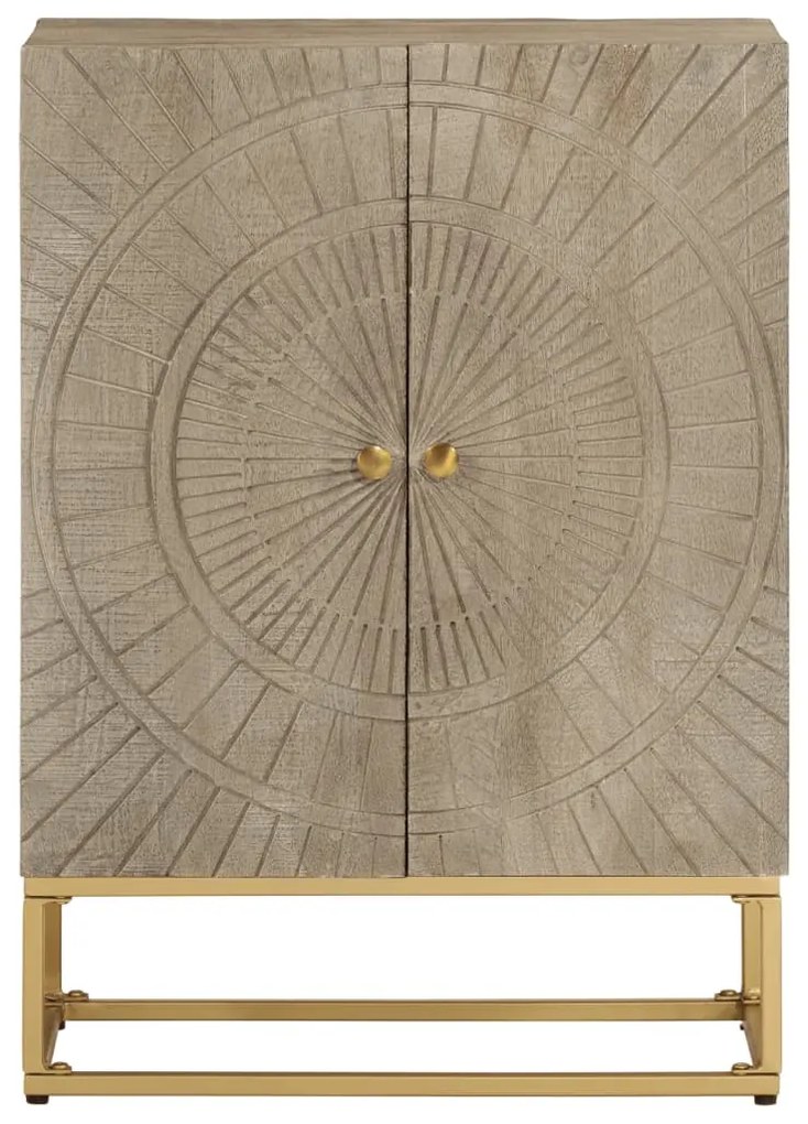 vidaXL Ντουλάπι 55 x 30 x 76 εκ. από Μασίφ Ξύλο Μάνγκο και Σίδηρο