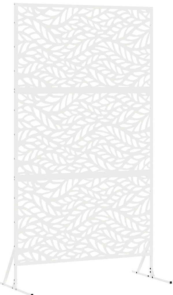 vidaXL Πανί Ιδιωτικότητας, Λευκό, 100x50x180 εκ., Ατσάλι