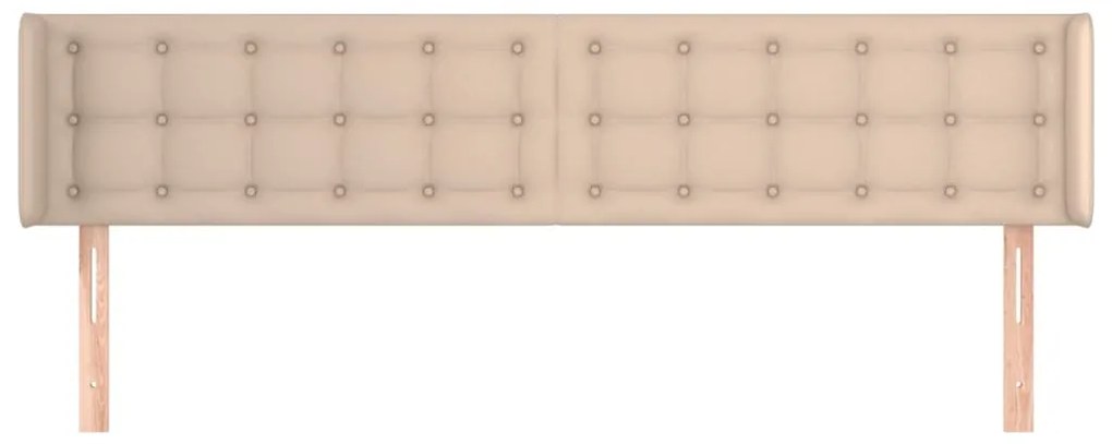 vidaXL Κεφαλάρι με Πτερύγια Καπουτσίνο 163x16x78/88εκ. Συνθετικό Δέρμα