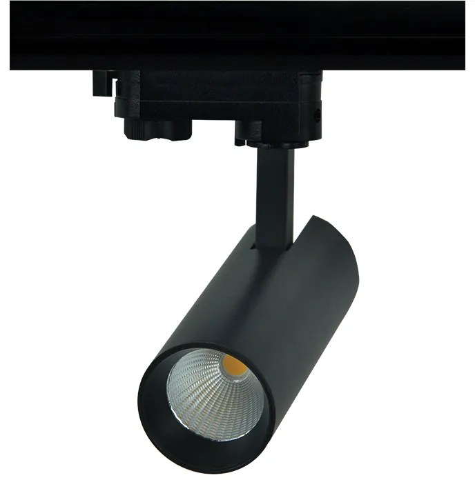 SAND BLACK LED TRACK LUMINAIRE 10W 4000K 3-PHASE 36° 1050LM 230V AC Ra80 Φ55*153MM 5YRS - SOLINE1040B4