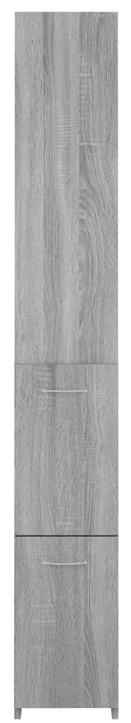 vidaXL Ντουλάπι Μπάνιου Γκρι Sonoma 25x26,5x170 εκ. Επεξεργασμένο Ξύλο