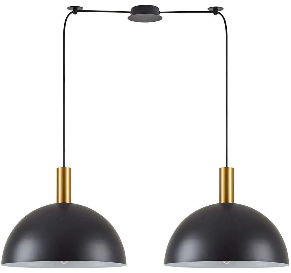 Φωτιστικό Οροφής Adept Tube 77-8591 100x40x300cm 2xE27 60W Black-Gold Homelighting