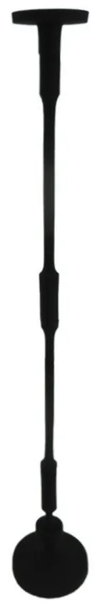Κηροπήγιο Αλουμινίου Line 019153 D13xH89cm Black Aluminium