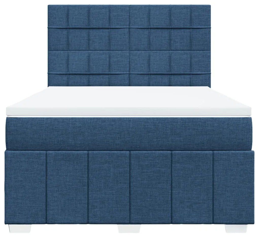 Κρεβάτι Boxspring με Στρώμα Μπλε 160x200 εκ. Υφασμάτινο 3291725