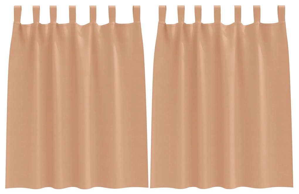 vidaXL Κουρτίνες συσκότισης 2 pcs Ανοιχτό καφέ 140 x 140 cm