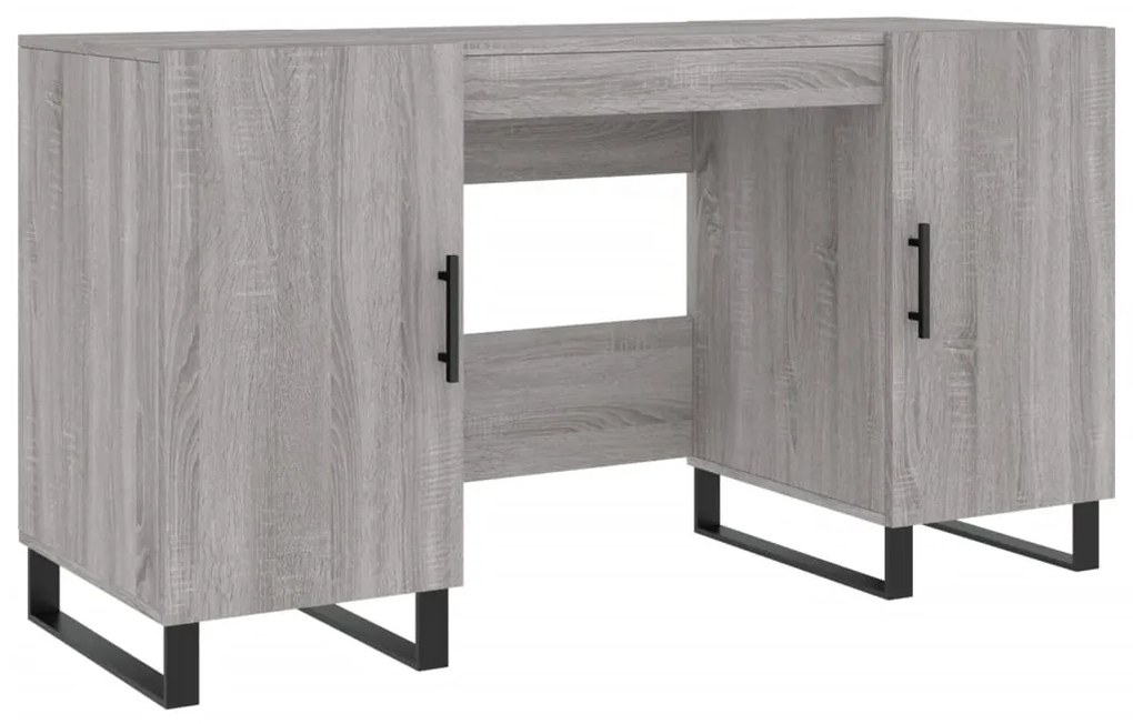 vidaXL Γραφείο Γκρι Sonoma 140 x 50 x 75 εκ. από Επεξεργασμένο Ξύλο