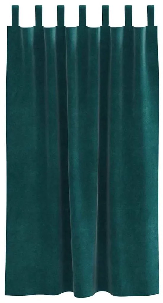 vidaXL Κουρτίνες 2 pcs Σκούρο πράσινο 140 x 175 cm Βελούδο