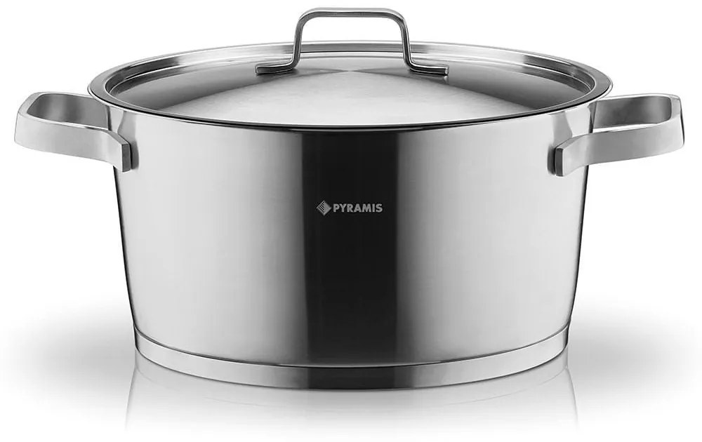 Κατσαρόλα Φ 24 Cm Steel Line 014005901 Inox Pyramis 24cm Ανοξείδωτο Ατσάλι