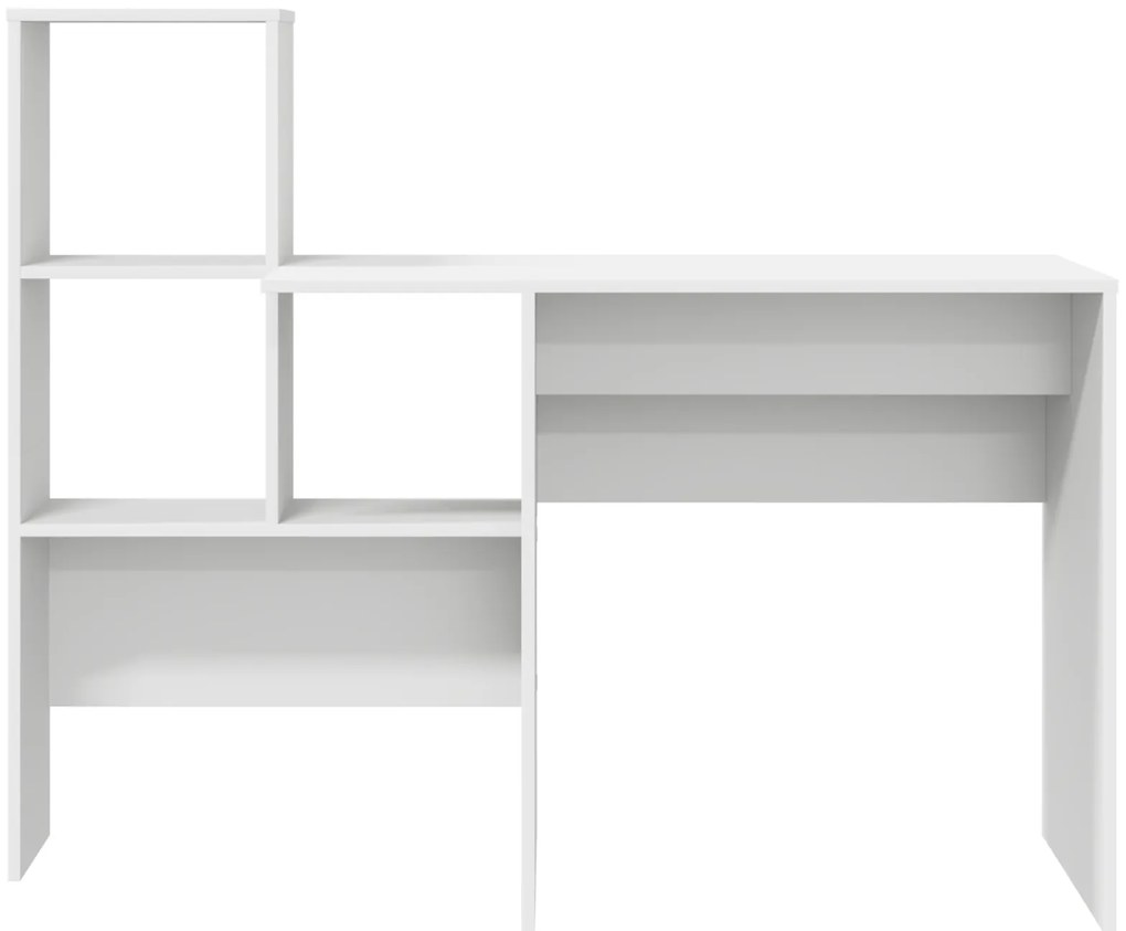 vidaXL Γραφείο Λευκό 131.5 x 50 x 106.5 εκ. Επεξεργασμένο ξύλο
