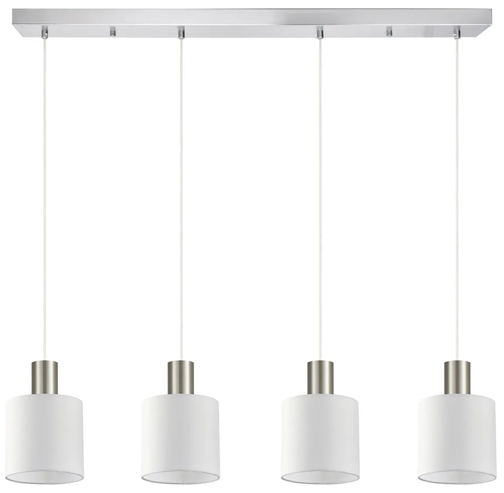 Φωτιστικό Οροφής Πολύφωτο Homelighting 77-8420 Nickel/White
