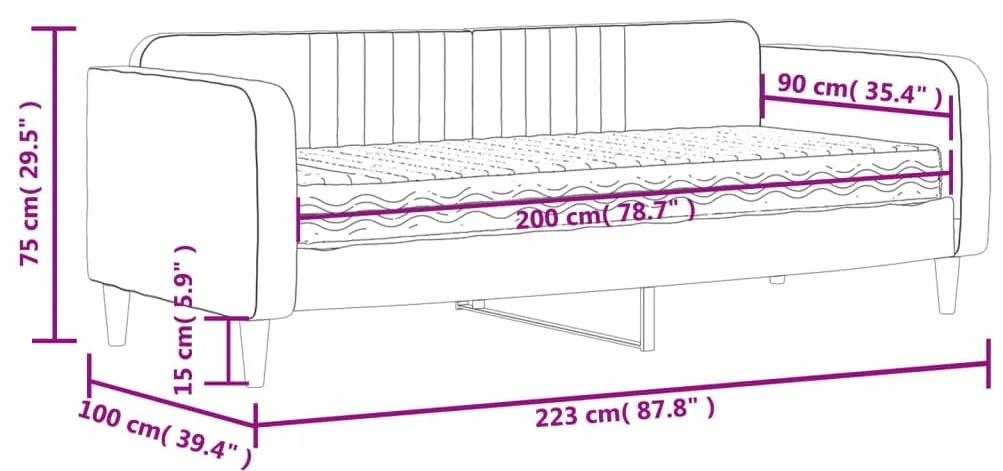 ΚΑΝΑΠΕ ΚΡΕΒΑΤΙ ΜΕ ΣΤΡΩΜΑ ΣΚΟΥΡΟ ΠΡΑΣΙΝΟ 90 X 200 ΕΚ. ΒΕΛΟΥΔΙΝΟΣ 3197041