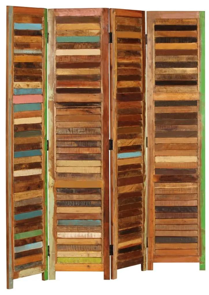Διαχωριστικό Δωματίου 170 εκ. από Μασίφ Ανακυκλωμένο Ξύλο - Πολύχρωμο